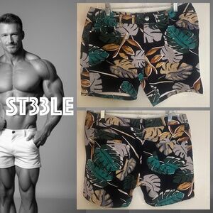 Steele Stretch Shorts 33" waist 6" inseam Gently worn 82% cotton/13% polyester